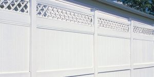 La Porte Commercial Fencing Galveston Smooth Vinyl Lattice White 760x382 300x151